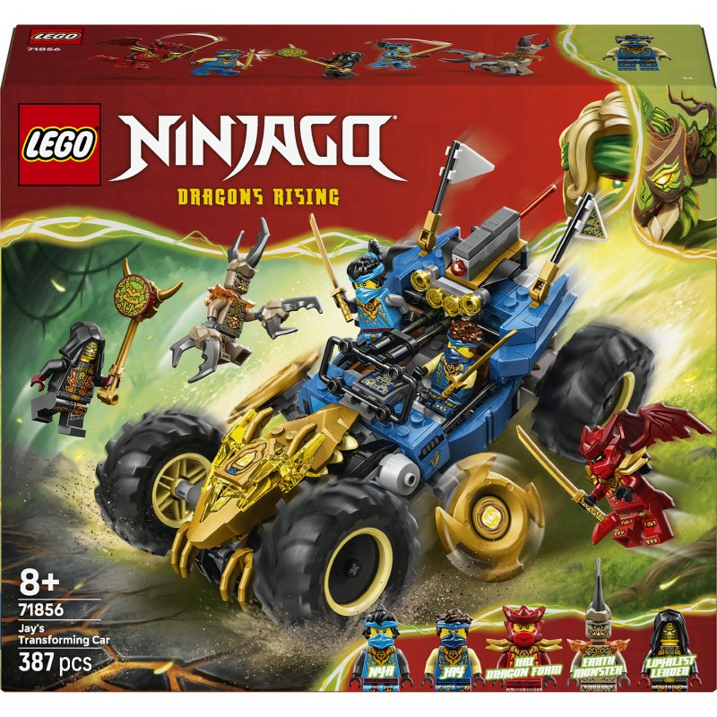 LEGO NINJAGO Jay’s Transforming Car 71856 Building Toy Set (387 Pieces) - Image 2